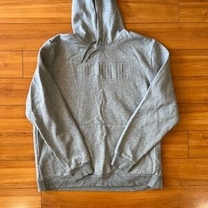 PUMA Women Gray Hoodie Sweatshirt Size XXL
